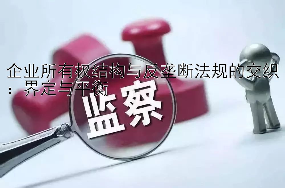 企业所有权结构与反垄断法规的交织：界定与平衡