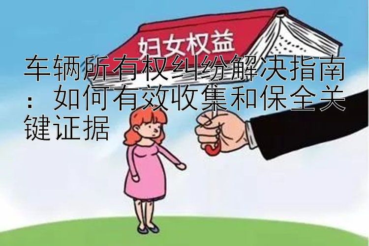 车辆所有权纠纷解决指南：如何有效收集和保全关键证据