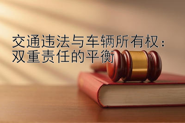 交通违法与车辆所有权：双重责任的平衡