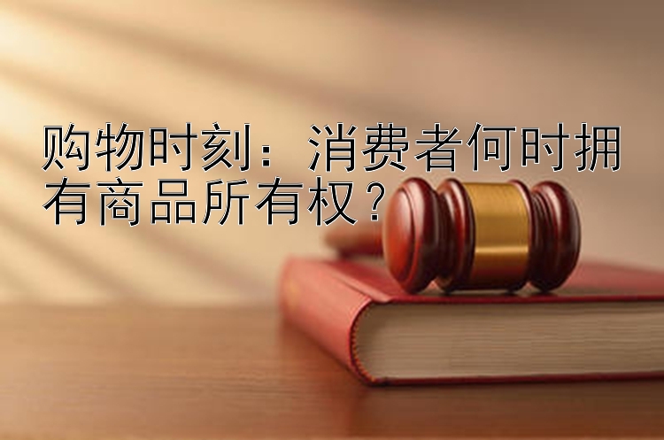 购物时刻：消费者何时拥有商品所有权？