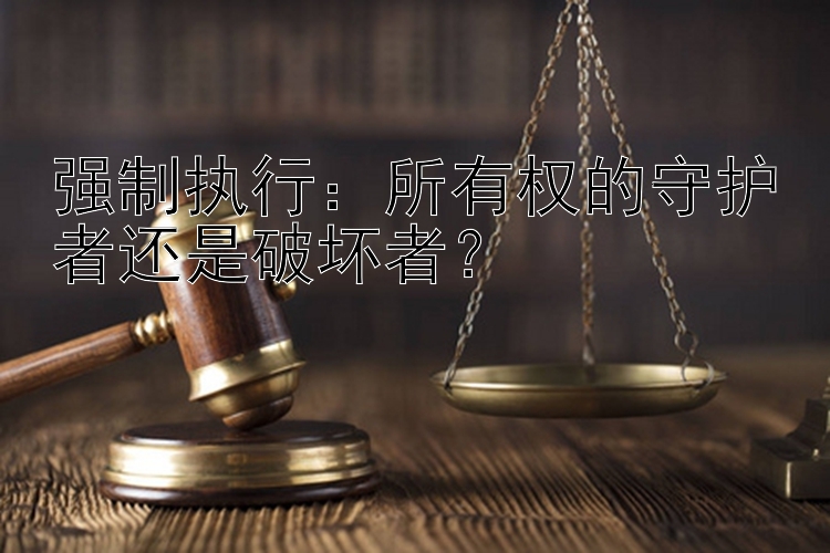 强制执行：所有权的守护者还是破坏者？