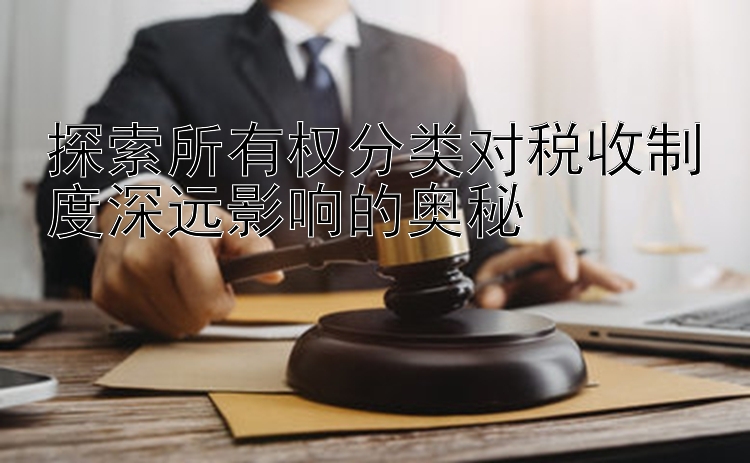 探索所有权分类对税收制度深远影响的奥秘