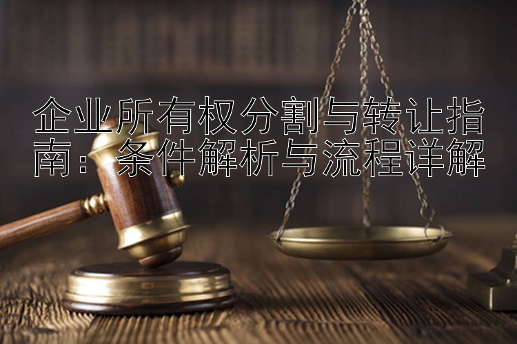 企业所有权分割与转让指南：条件解析与流程详解