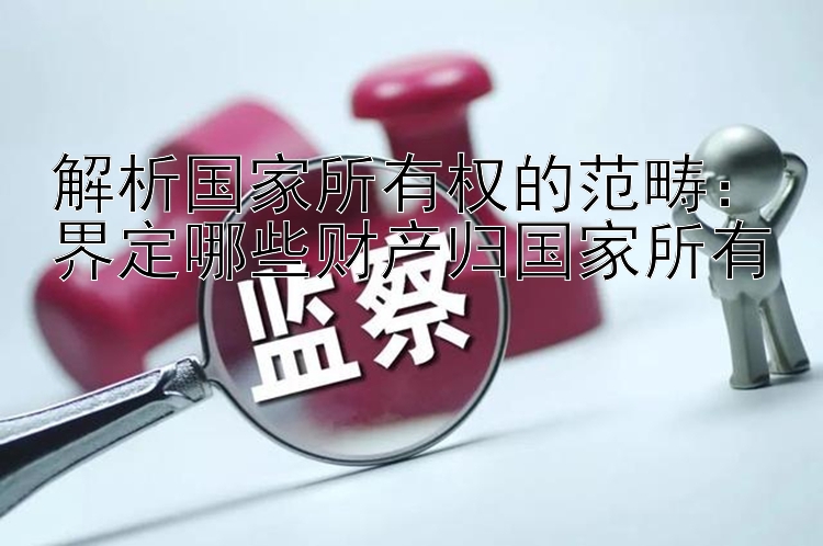 解析国家所有权的范畴：界定哪些财产归国家所有