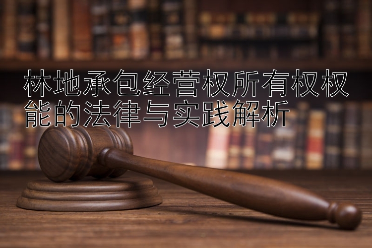 林地承包经营权所有权权能的法律与实践解析