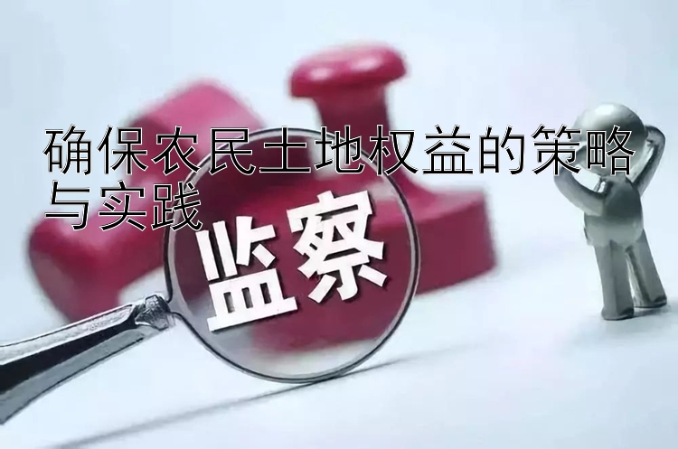 确保农民土地权益的策略与实践