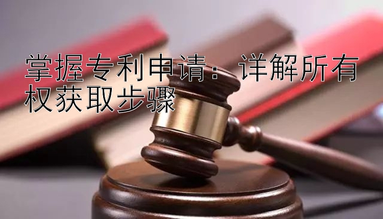 掌握专利申请：详解所有权获取步骤