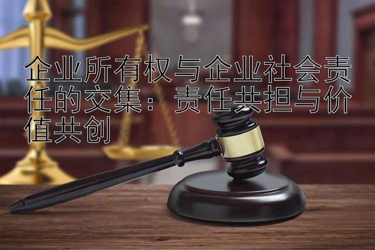 企业所有权与企业社会责任的交集：责任共担与价值共创