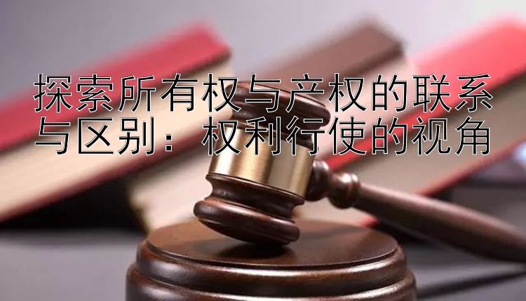 探索所有权与产权的联系与区别：权利行使的视角