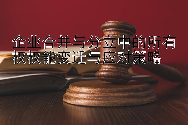 企业合并与分立中的所有权权能变迁与应对策略