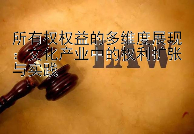 所有权权益的多维度展现：文化产业中的权利扩张与实践