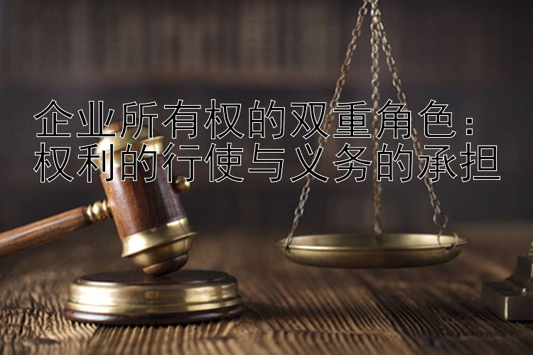 企业所有权的双重角色：权利的行使与义务的承担