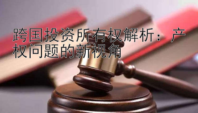 跨国投资所有权解析：产权问题的新视角