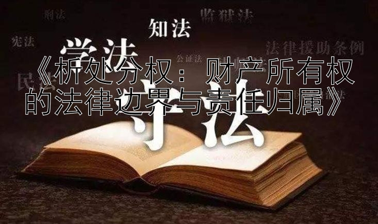 《析处分权：财产所有权的法律边界与责任归属》