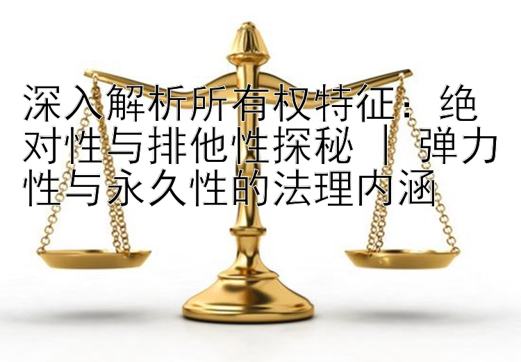 深入解析所有权特征：绝对性与排他性探秘 | 弹力性与永久性的法理内涵