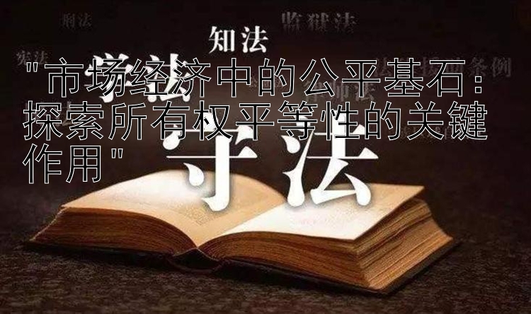 市场经济中的公平基石：大发代理商   探索所有权平等性的关键作用