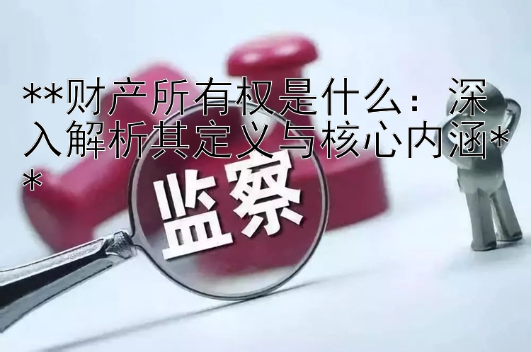 **财产所有权是什么：深入解析其定义与核心内涵**