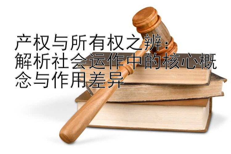 产权与所有权之辨：  
解析社会运作中的核心概念与作用差异