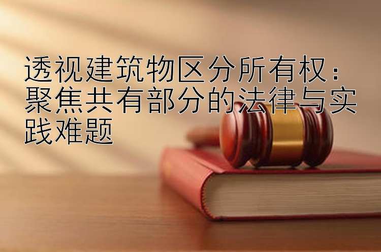 透视建筑物区分所有权：聚焦共有部分的法律与实践难题