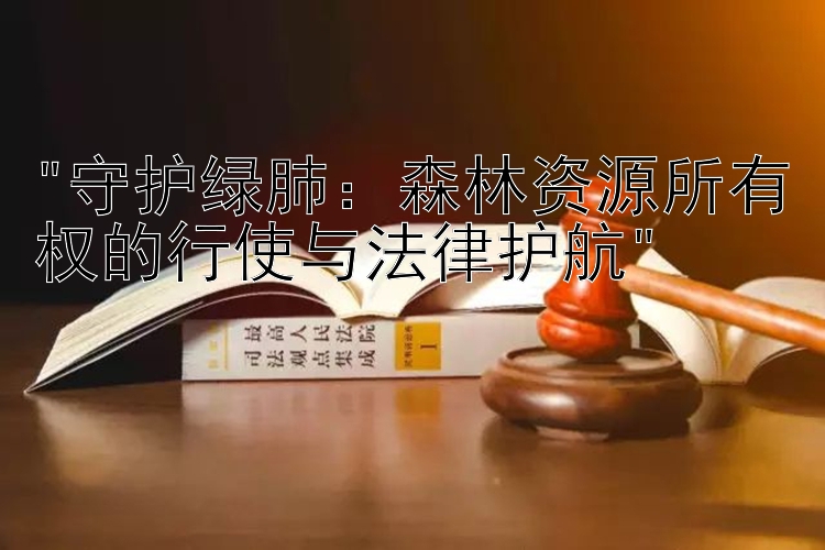 守护绿肺：森林资源所有权的行使与法律护航