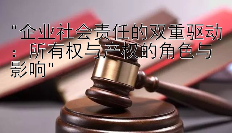 企业社会责任的双重驱动：所有权与产权的角色与影响