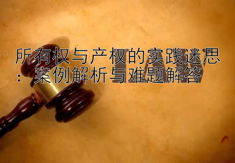 所有权与产权的实践迷思：案例解析与难题解答