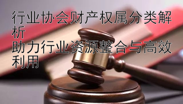 行业协会财产权属分类解析  
助力行业资源整合与高效利用