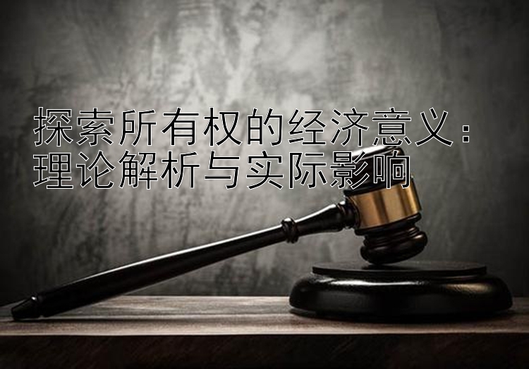 探索所有权的经济意义：理论解析与实际影响