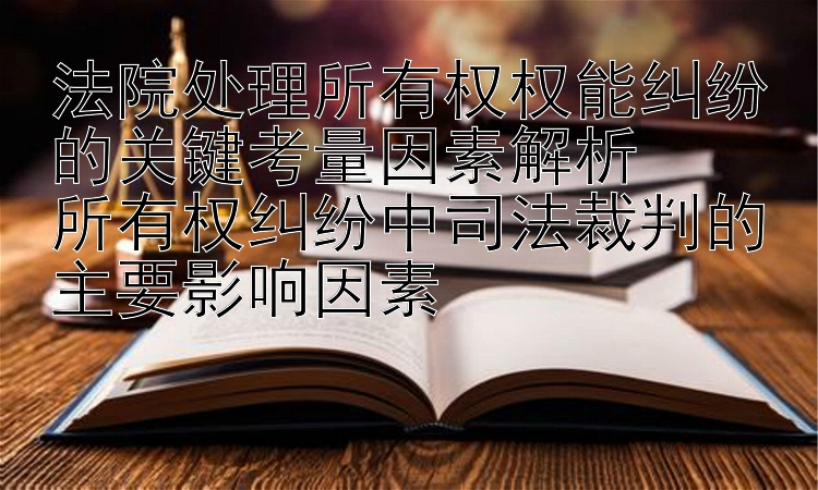 法院处理所有权权能纠纷的关键考量因素解析  
所有权纠纷中司法裁判的主要影响因素