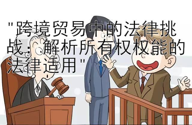 跨境贸易中的法律挑战：解析所有权权能的法律适用