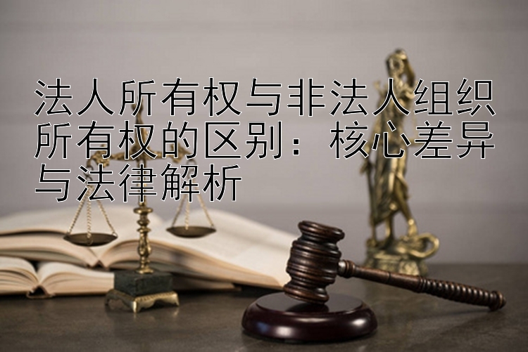 法人所有权与非法人组织所有权的区别：核心差异与法律解析