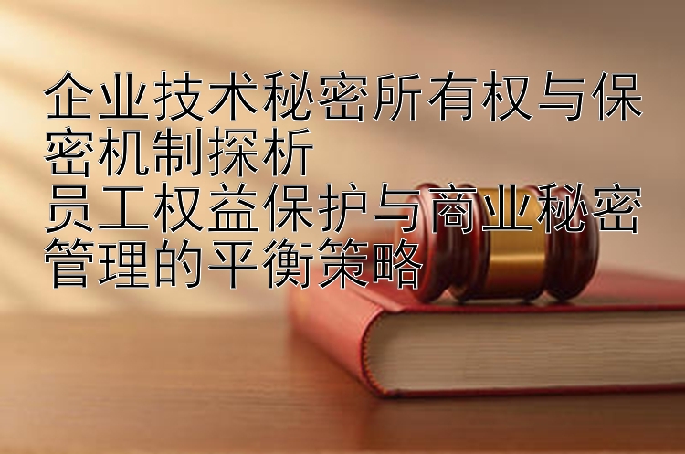 企业技术秘密所有权与保密机制探析  
员工权益保护与商业秘密管理的平衡策略