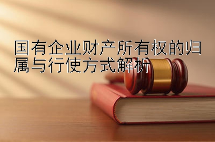 国有企业财产所有权的归属与行使方式解析