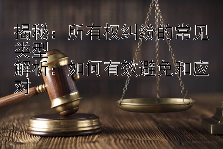 揭秘：所有权纠纷的常见类型  
解析：如何有效避免和应对