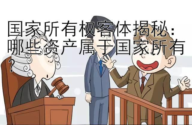 国家所有权客体揭秘：哪些资产属于国家所有？