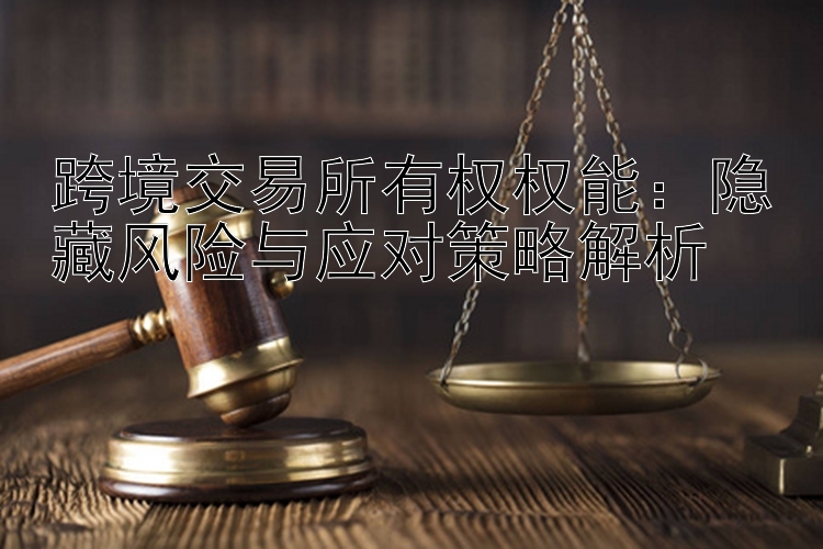 跨境交易所有权权能：隐藏风险与应对策略解析