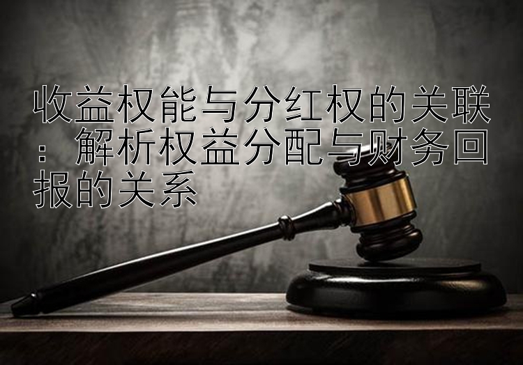 收益权能与分红权的关联：解析权益分配与财务回报的关系