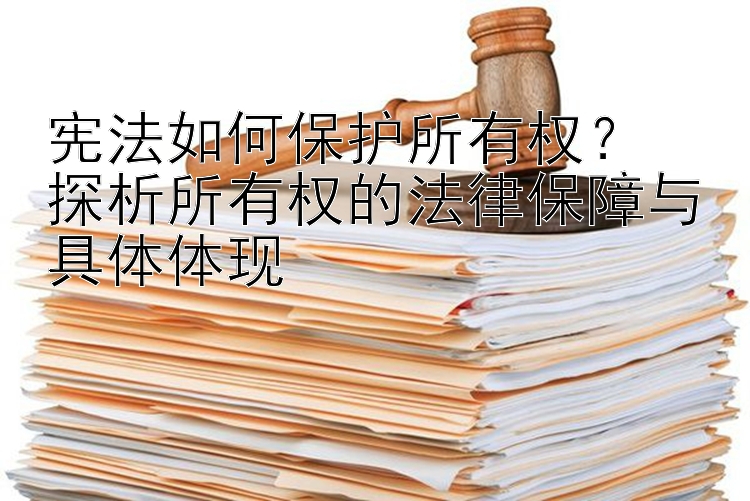 宪法如何保护所有权？  
探析所有权的法律保障与具体体现