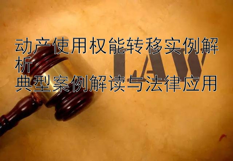 动产使用权能转移实例解析  
典型案例解读与法律应用