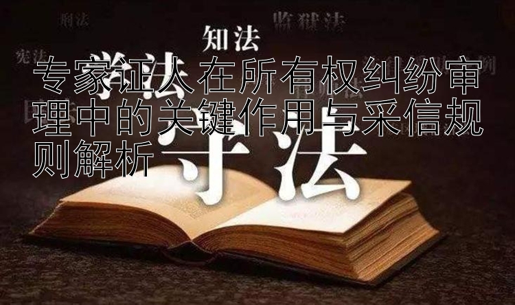 专家证人在所有权纠纷审理中的关键作用与采信规则解析