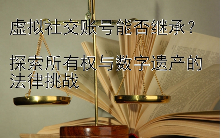 虚拟社交账号能否继承？  
探索所有权与数字遗产的法律挑战