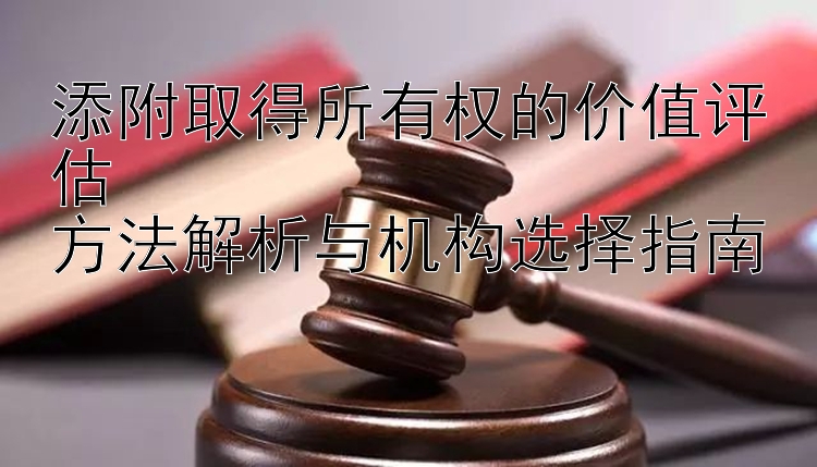 添附取得所有权的价值评估  
方法解析与机构选择指南