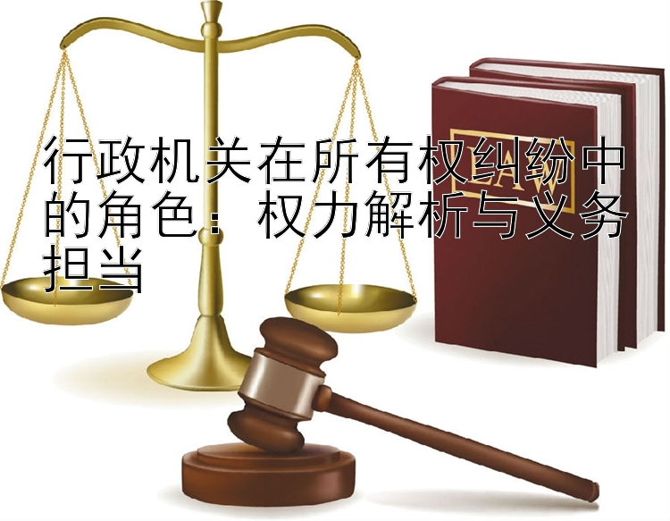 行政机关在所有权纠纷中的角色：权力解析与义务担当