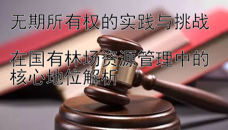 无期所有权的实践与挑战  
在国有林场资源管理中的核心地位解析