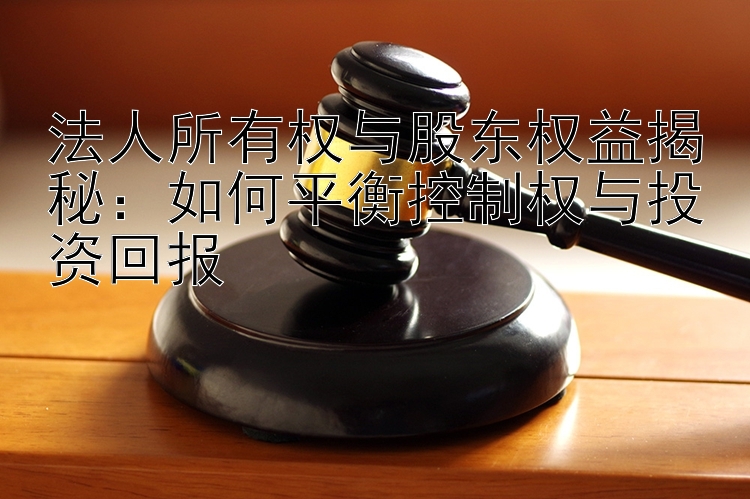 法人所有权与股东权益揭秘：如何平衡控制权与投资回报